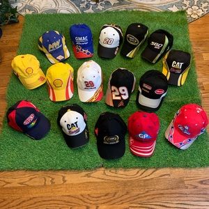 Bundle of NASCAR Hats Lot of 16